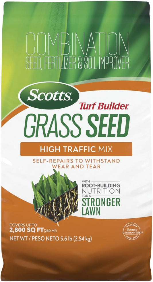 Scotts Turf Builder Grass Seed High Traffic Mix, 5.6 Lbs.