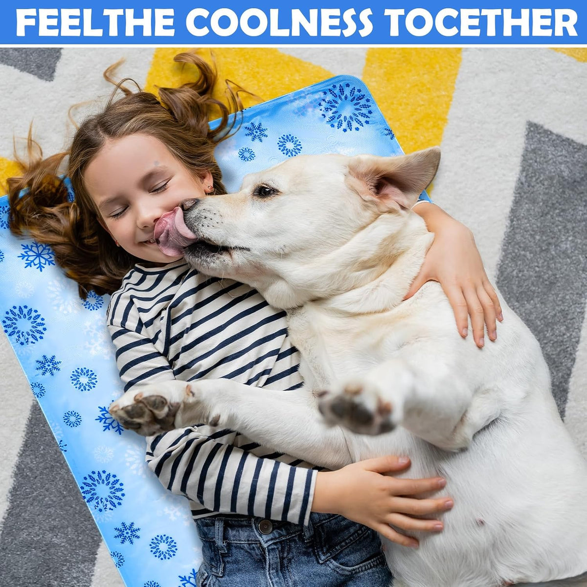 Drydiet Gel Cooling Pad Mat for Bed,Plain,48 X 28 Inch,Light Blue