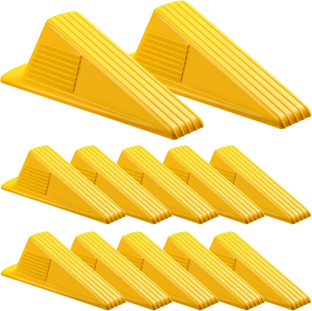 Frienda 12 Pcs Jumbo Door Stoppers Heavy Duty Rubber Doorstop, Yellow