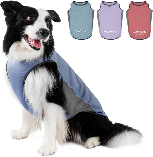 Dog Cooling Vest with Soft Stretchy Breathable,Water Drop,L