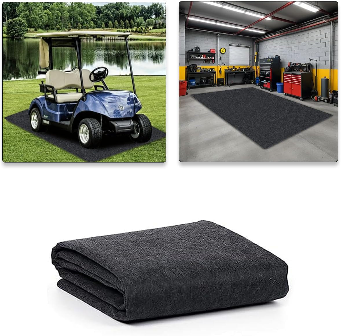 6.6 X 8.5 FT Garage Floor Mat for under Cart, Golf Cart Parking Mat