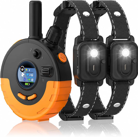 RPZ Dog Shock Collar 2 Dogs with Remote, 3300FT Dog Training Collar, Orange