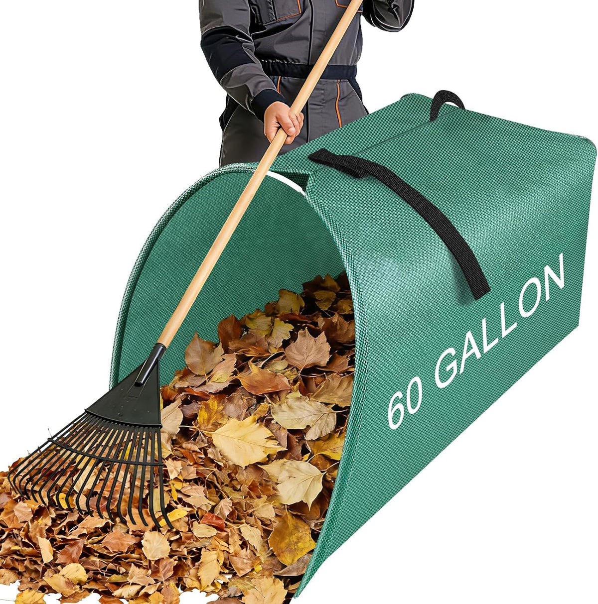 UQM 60 Gallon Large Leaf Collector, Easy Storage & Transport