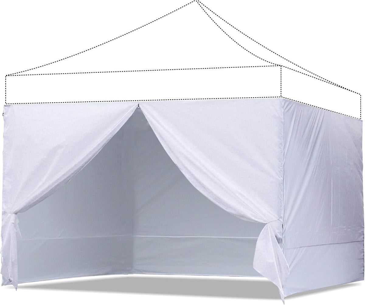 ABCCANOPY Canopy Side Wall Set 10X10,4 Walls Only No Frame and Top White