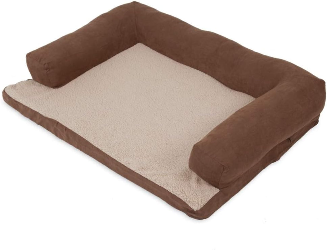 Aspen Pet Bolster Orthopedic Pet Bed, One Size, 40 X 30 Inches, Made in USA