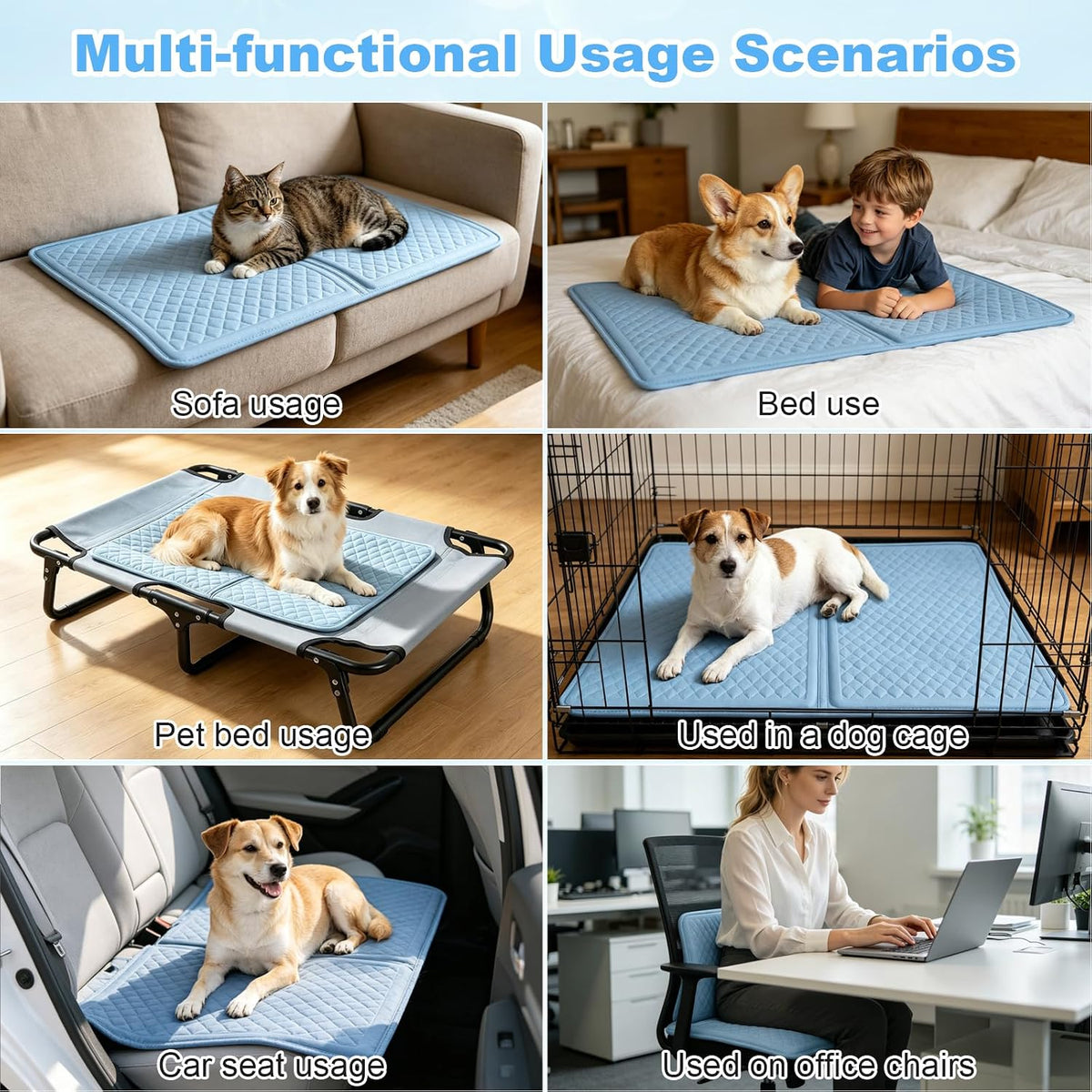 GOLOPET Cooling Mat for Dogs 34 X 23In