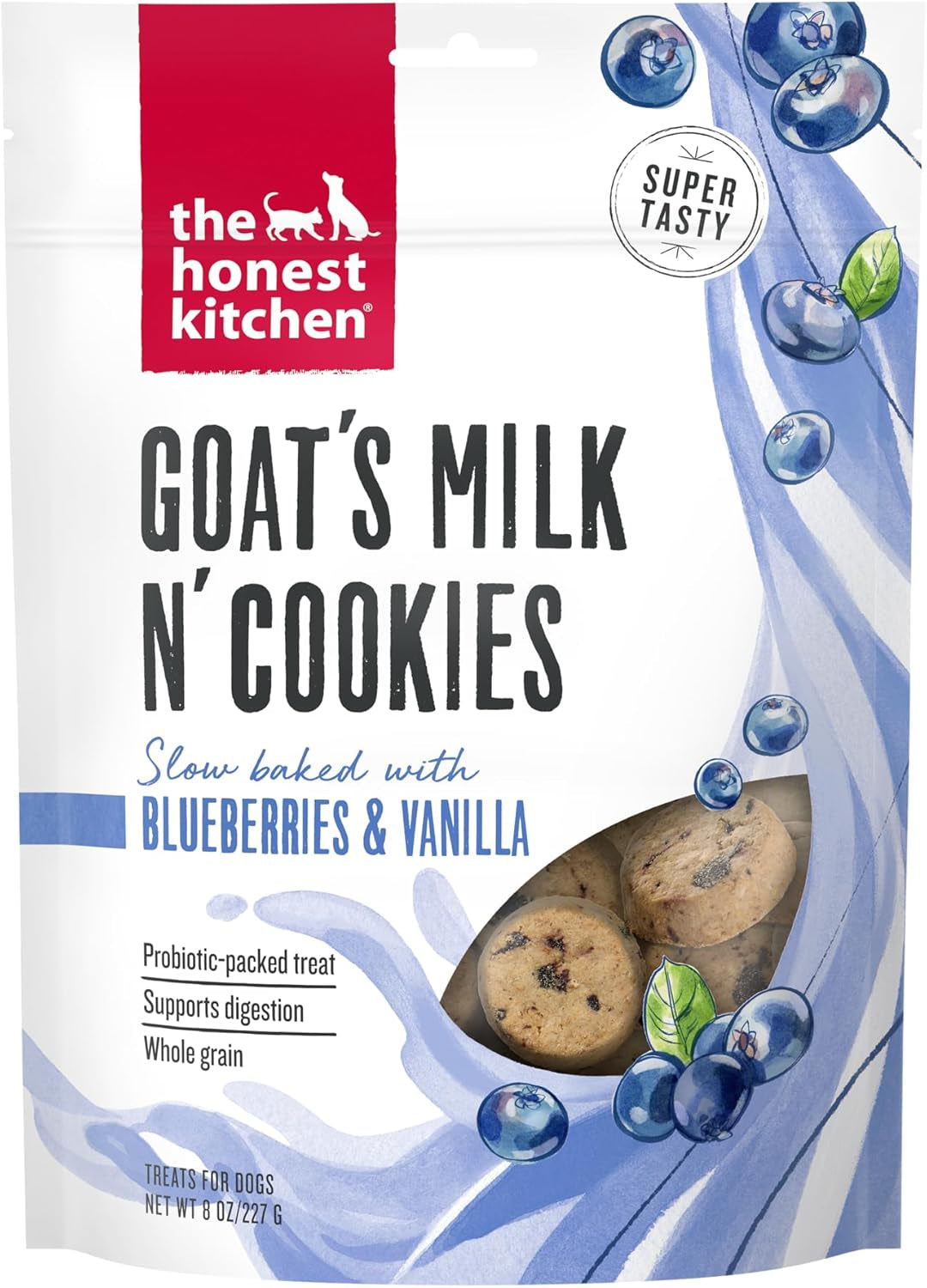 The Honest Kitchen Goat'S Milk N' Cookies: Slow Baked with Blueberries & Vanilla, 8 Oz Bag