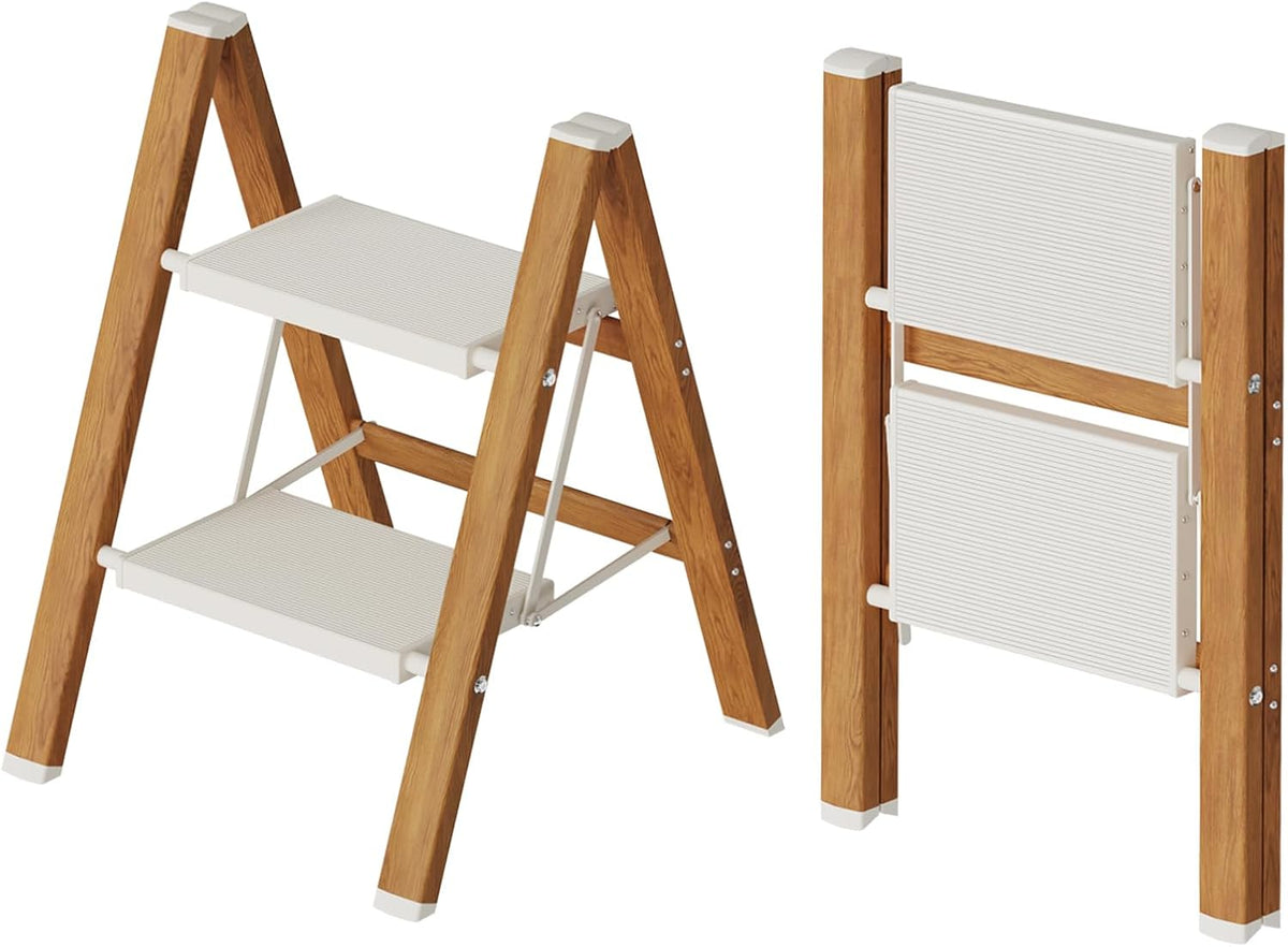 Mayi plus 2 Step Stool Foldable, Aluminum, Lightweight Step Ladder
