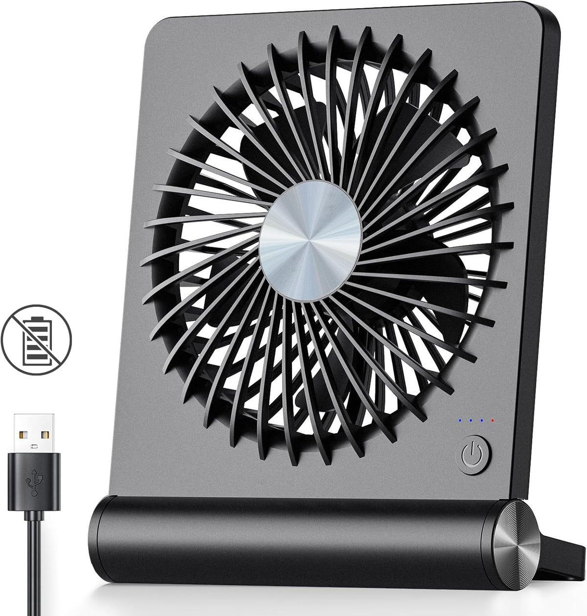 Koonie USB Desk Fan, Strong Wind Ultra Quiet Small Mini Fan