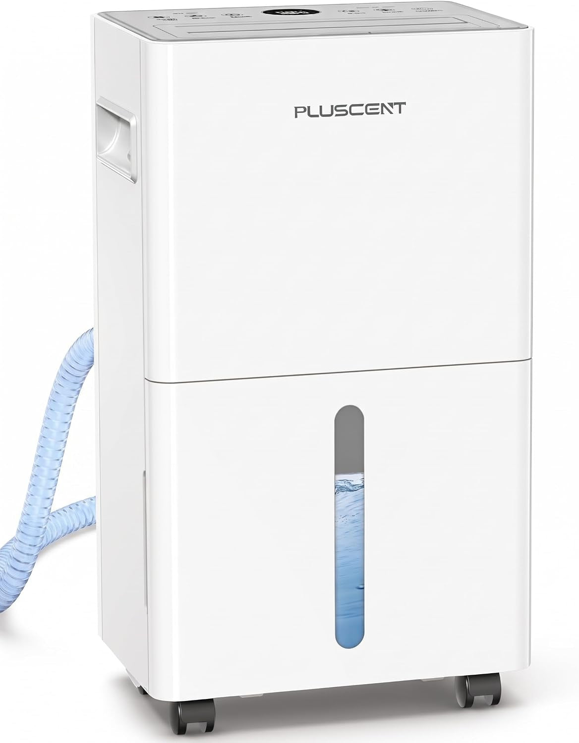 PLUSCENT 21 Pint/D, 1600 Sq.Ft Dehumidifier for Basement with Drain Hose