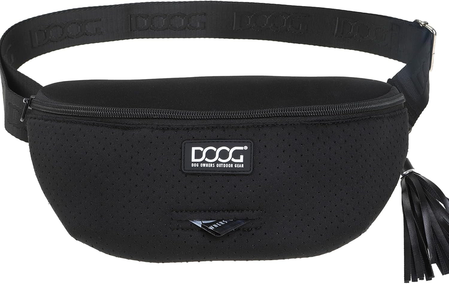 DOOG Neosport Dog Walking Fanny Pack - Waterproof Treat Pouch & Waste Bag Holder - Hands-Free Belt Bag for Training, Hiking & Outdoor Adventures - Black
