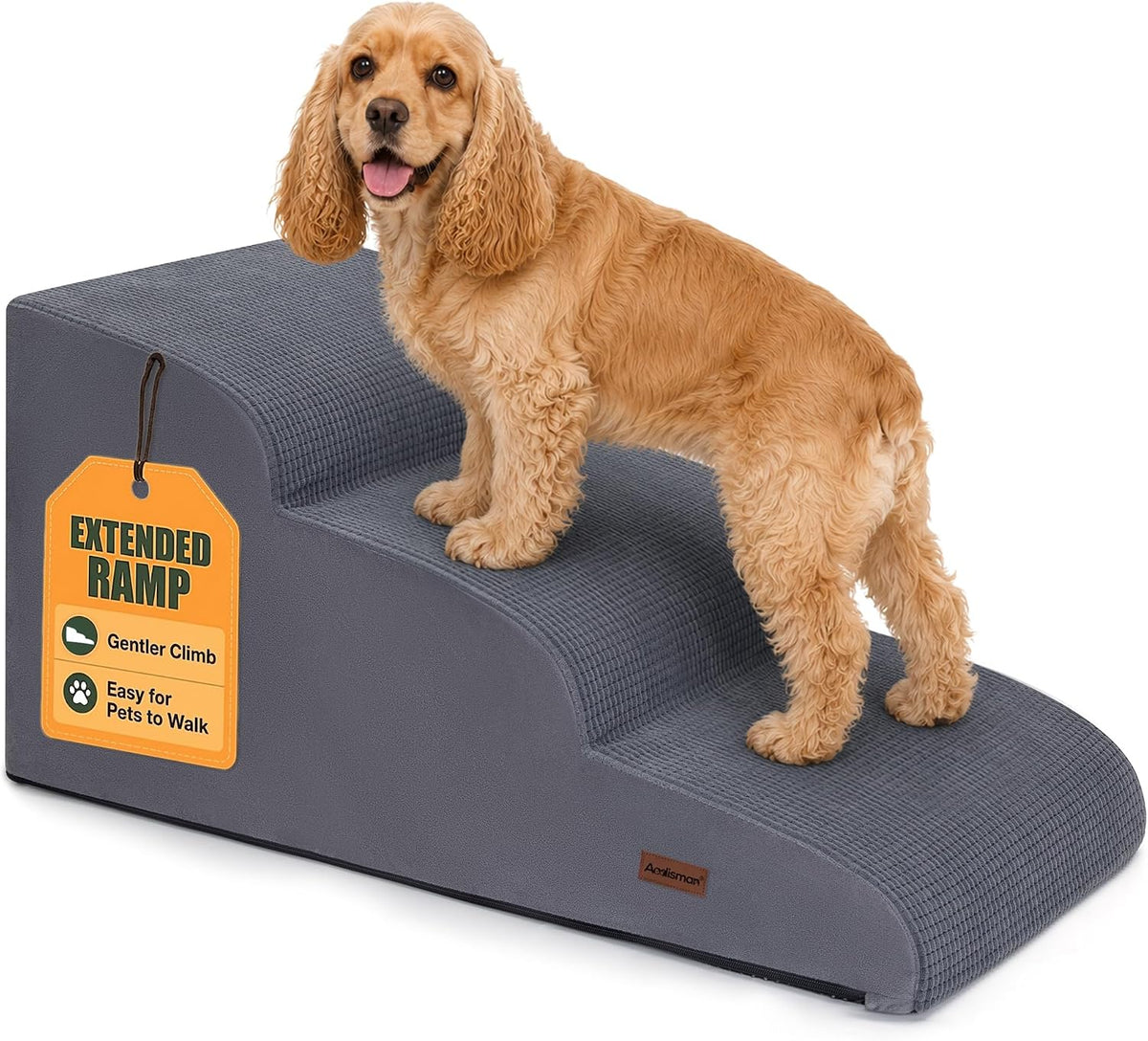 Aodisman Dog Ramp for Small & Medium Dogs, 16" H Pet Stairs for Couch & Bed