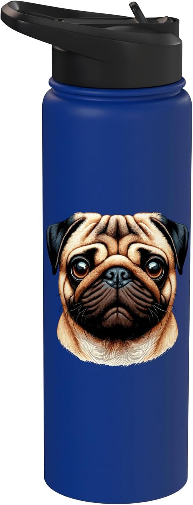 Dog Face - Pug Stainless Steel Insulated Water Bottle