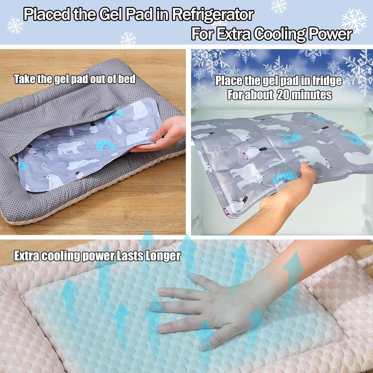 Petpals Summer Cooling Mat for Dogs and Cats with Gel Insert, 23" X 17"