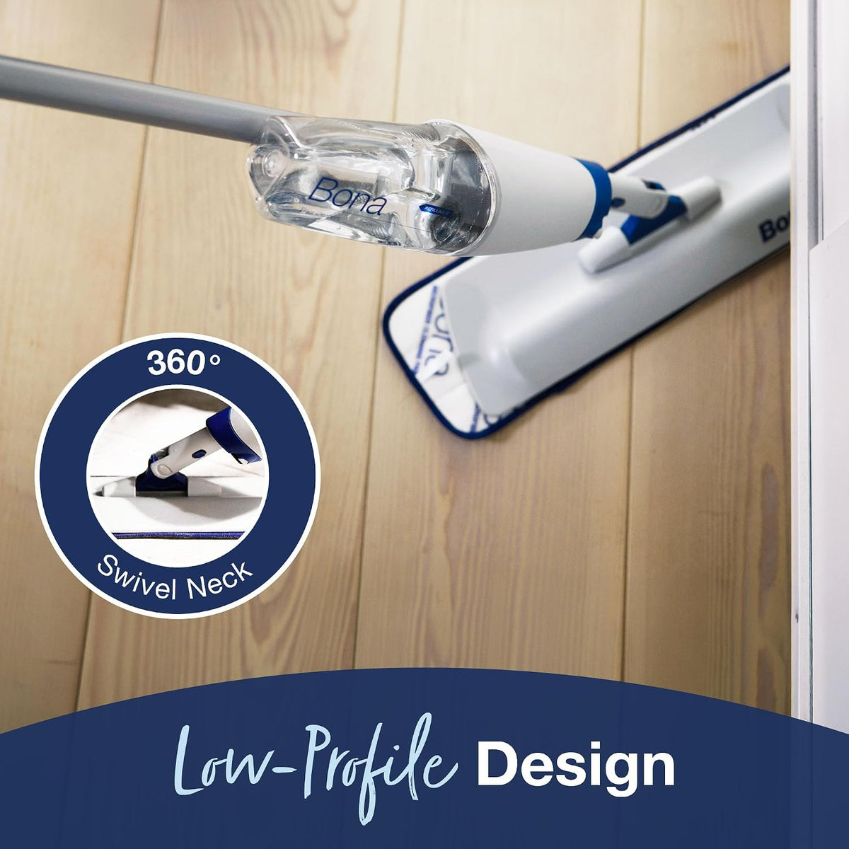 Bona Spray Mop Air - Includes Multi-Surface Floor Cleaner Concentrate and Microfiber Pad - Lemon Mint Scent - Lightweight & Compact Mop