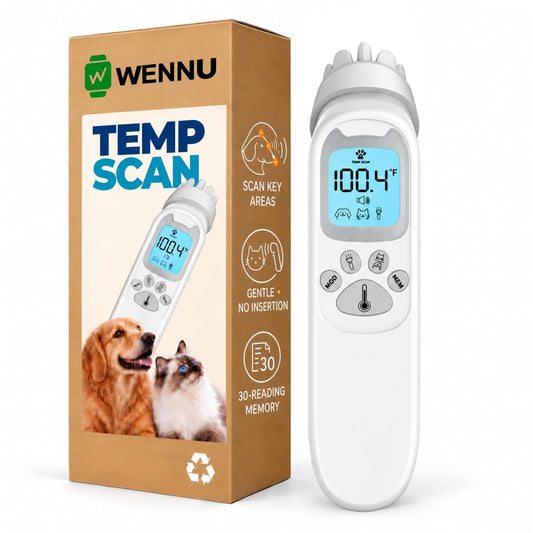 Non-Contact Pet Thermometer for Dogs and Cats, Continuous Scan Temperature Monitoring, Easy-To-Use Design, Gentle Daily Pet Care, At-Home Wellness Checks