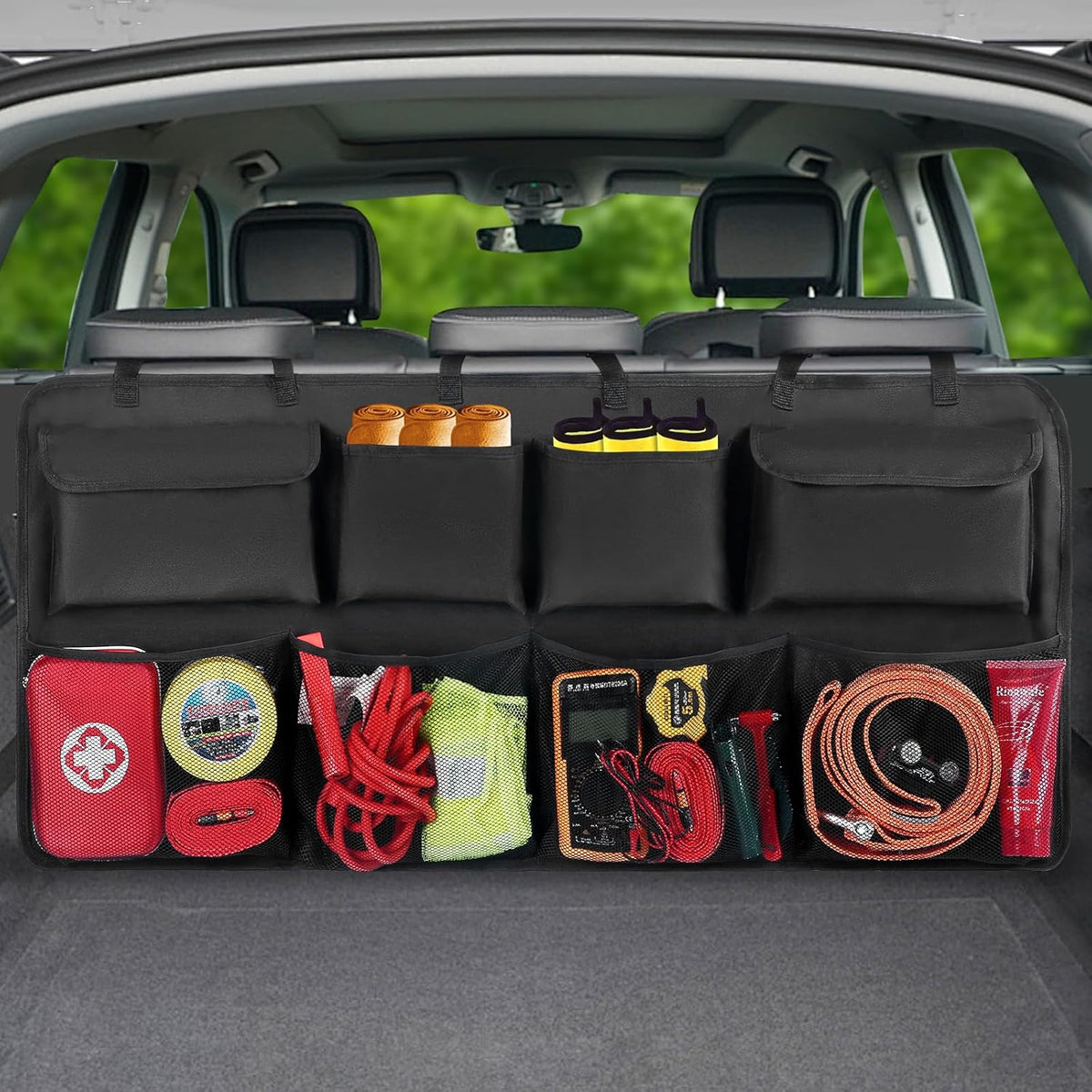 Snuopfy Backseat Hanging Organizer, with 8 Large Storage Bag