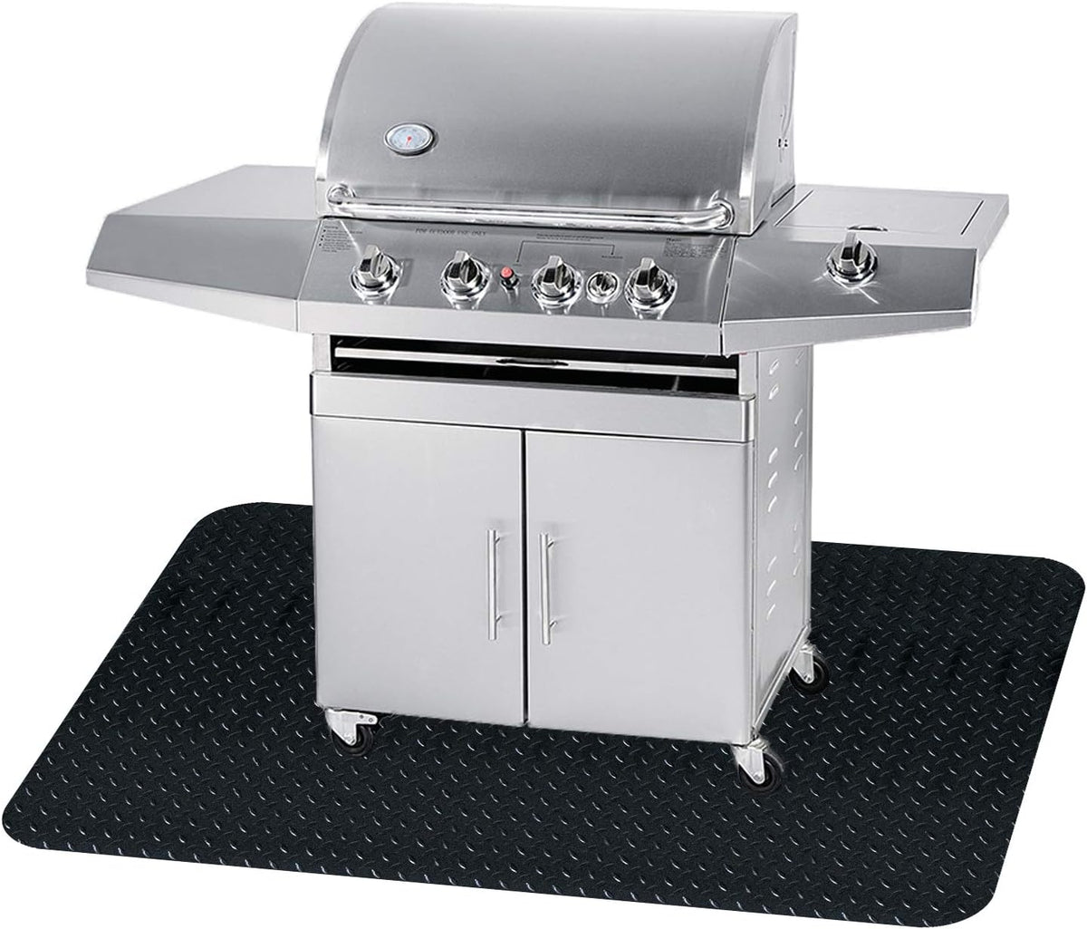 Fasmov 48 X 36 Inches Grill Mat Grill and Garage Protective Mat, Protects Decks and Patios from Grease Splashes, PVC Flame Retardant Material