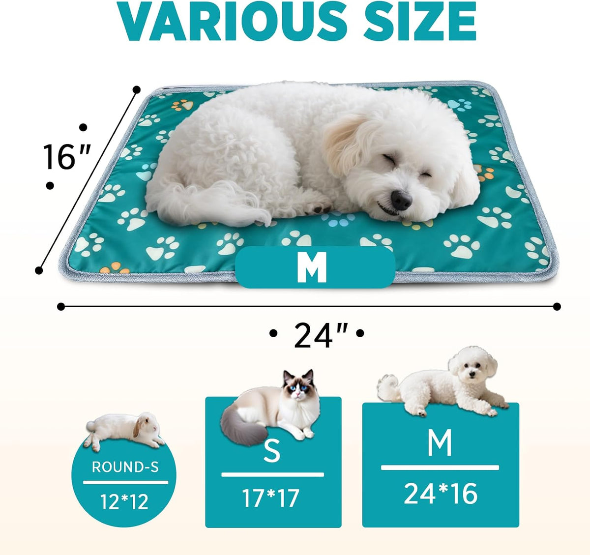 Furrybaby Pet Heating Pad for Cats & Dogs,Waterproof,Anti-Bite Warming Mat