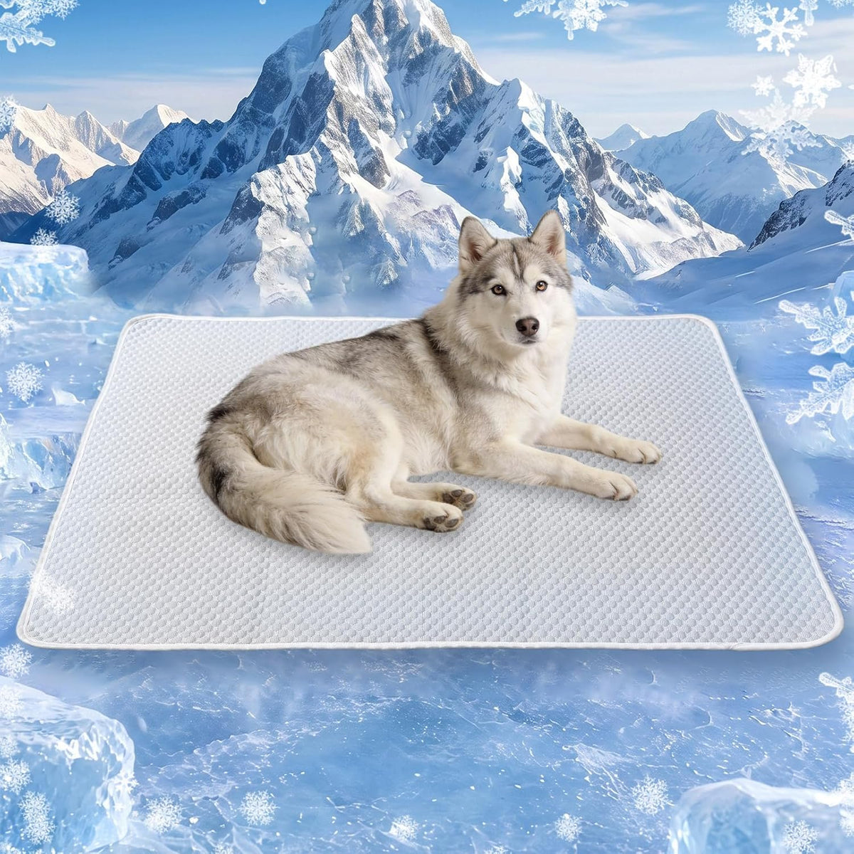 Cooling Mat for Large Dog 46"X36", Washable Waterproof Non-Slip Pad
