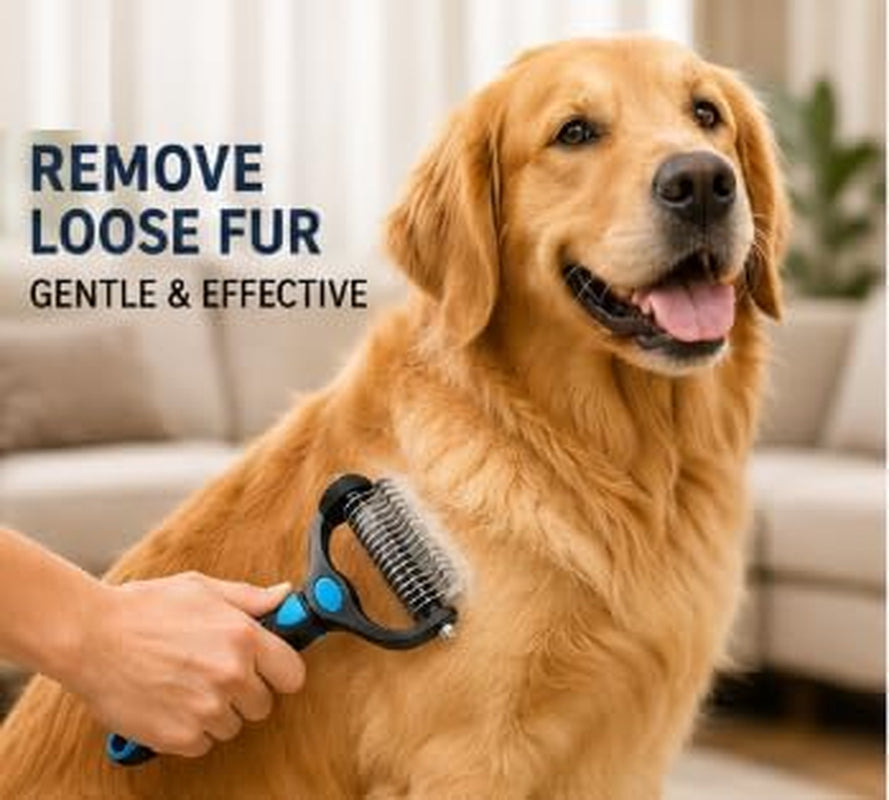 Pet Grooming Brush & Pet Hair Remover Glove Bundle
