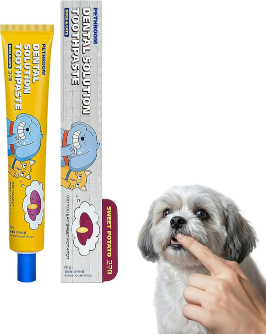 PETHROOM Pet Dental Solution Toothpaste for Dog & Cat, Sweet Potato Flavor