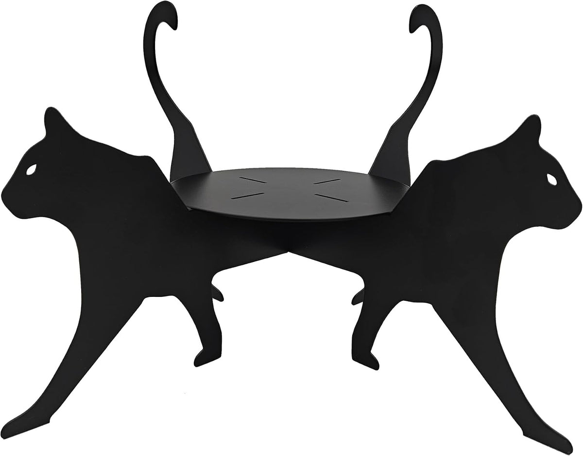 Cat Metal Plant Stand Silhouette Decor Indoor Outdoor