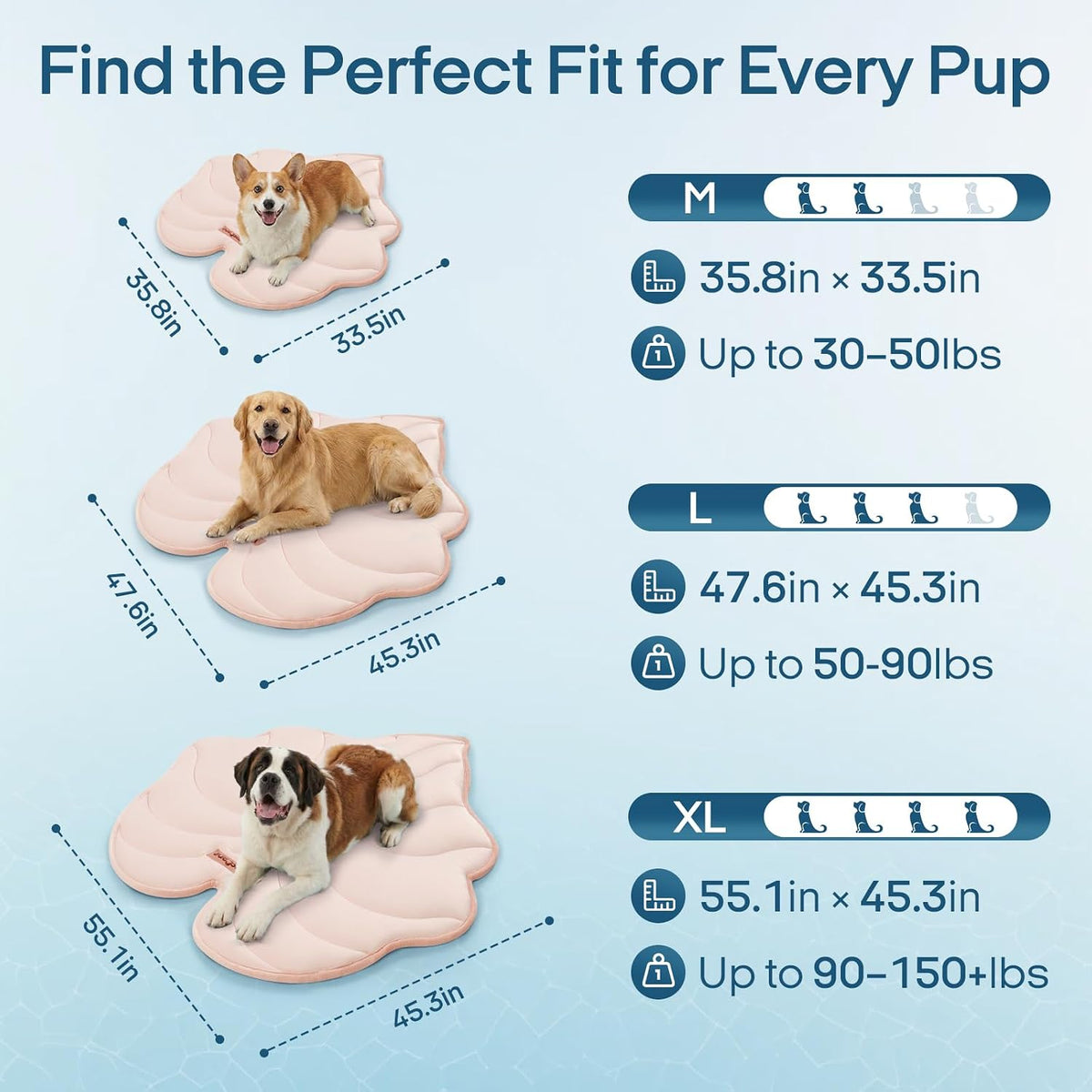 Dog Cooling Mat Washable Pet Cooling Mat, Self Cooling Mat for Dogs Large