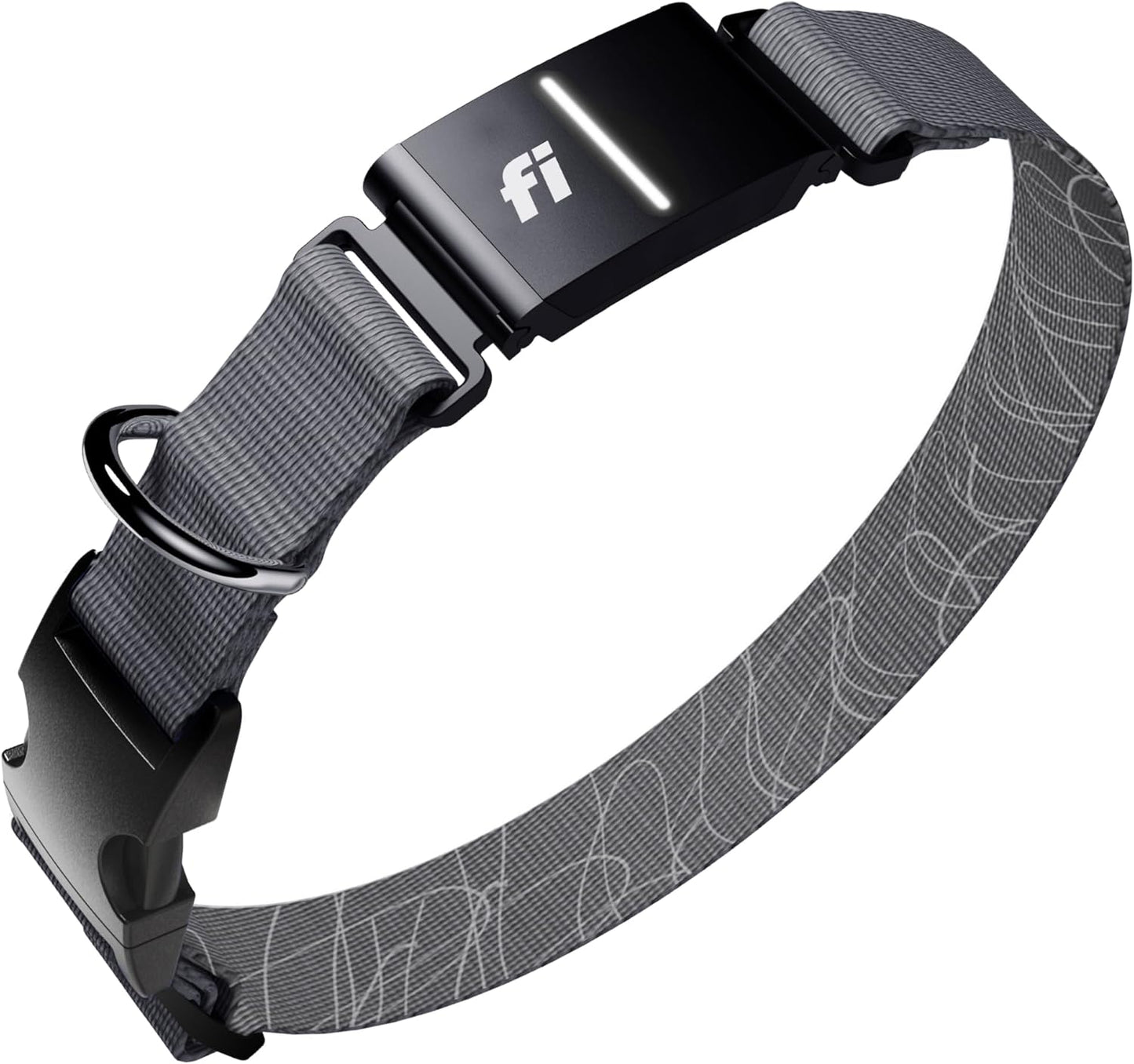 Fi New Series 3+ Smart Dog Tracker Collar [6 Month Membership Included] GPS Tracker for Dogs with Health & Behavior Monitoring, Escape Alerts, Waterproof, LED, Apple Watch Compatible (Gray, Small)
