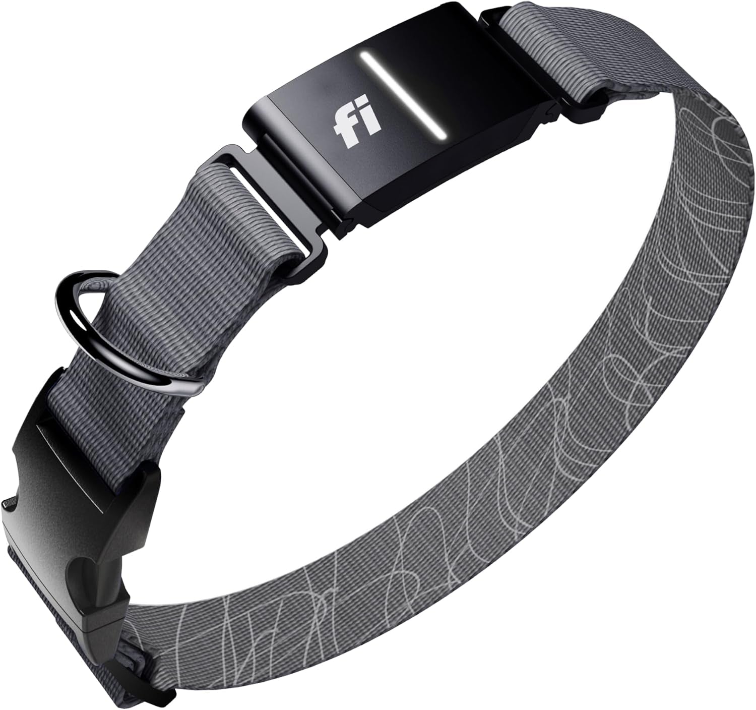 Fi New Series 3+ Smart Dog Tracker Collar [6 Month Membership Included] GPS Tracker for Dogs with Health & Behavior Monitoring, Escape Alerts, Waterproof, LED, Apple Watch Compatible (Gray, Small)
