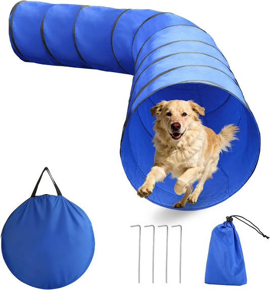 POPMOON 28In 10FT Dog Agility Tunnel, Dog Tunnel for Dogs (No Sandbags)