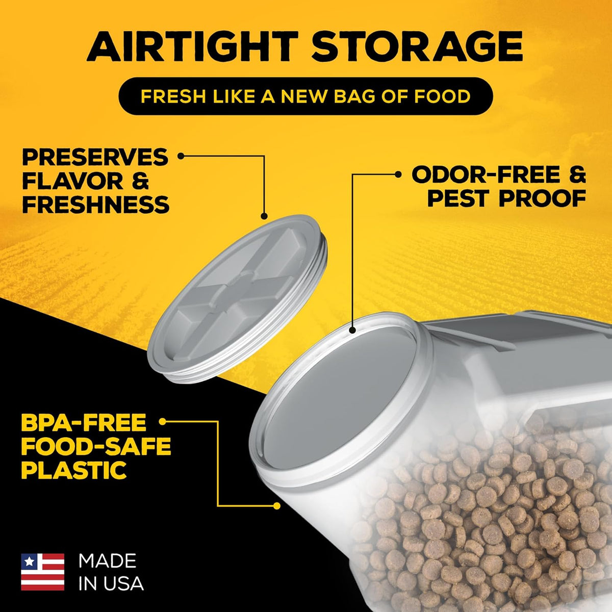 Vittles Vault Airtight Stackable Pet Food Storage Container, up to 40Lbs