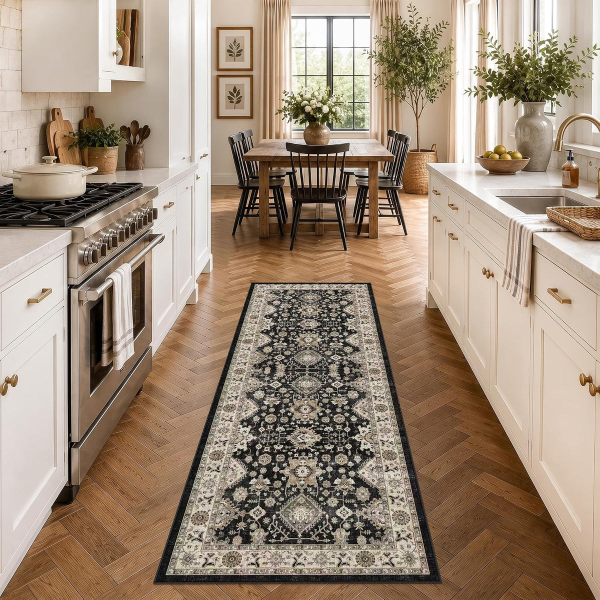Washable Hallway Runner Rug 2X6: Non Slip Runner Rugs with Rubber Backing