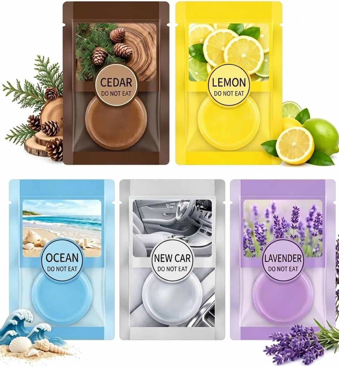 Car Air Freshener, Air Vent Clip Freshener Refills 10 Packs, Variety Scent