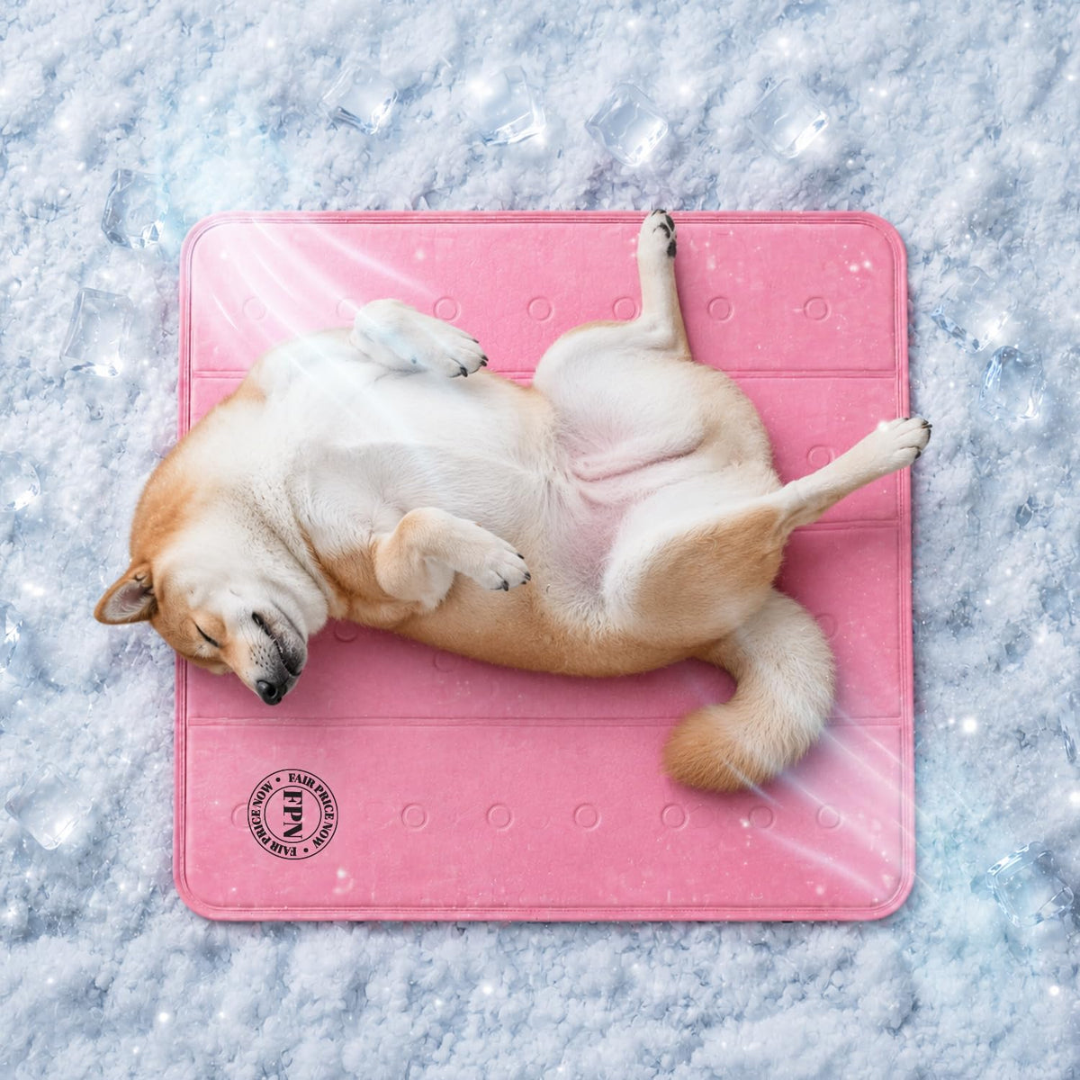 Pet Cooling Mat for Dogs and Cats, Pressure Activated Self Cooling Pad 17.5" X 17.5"
