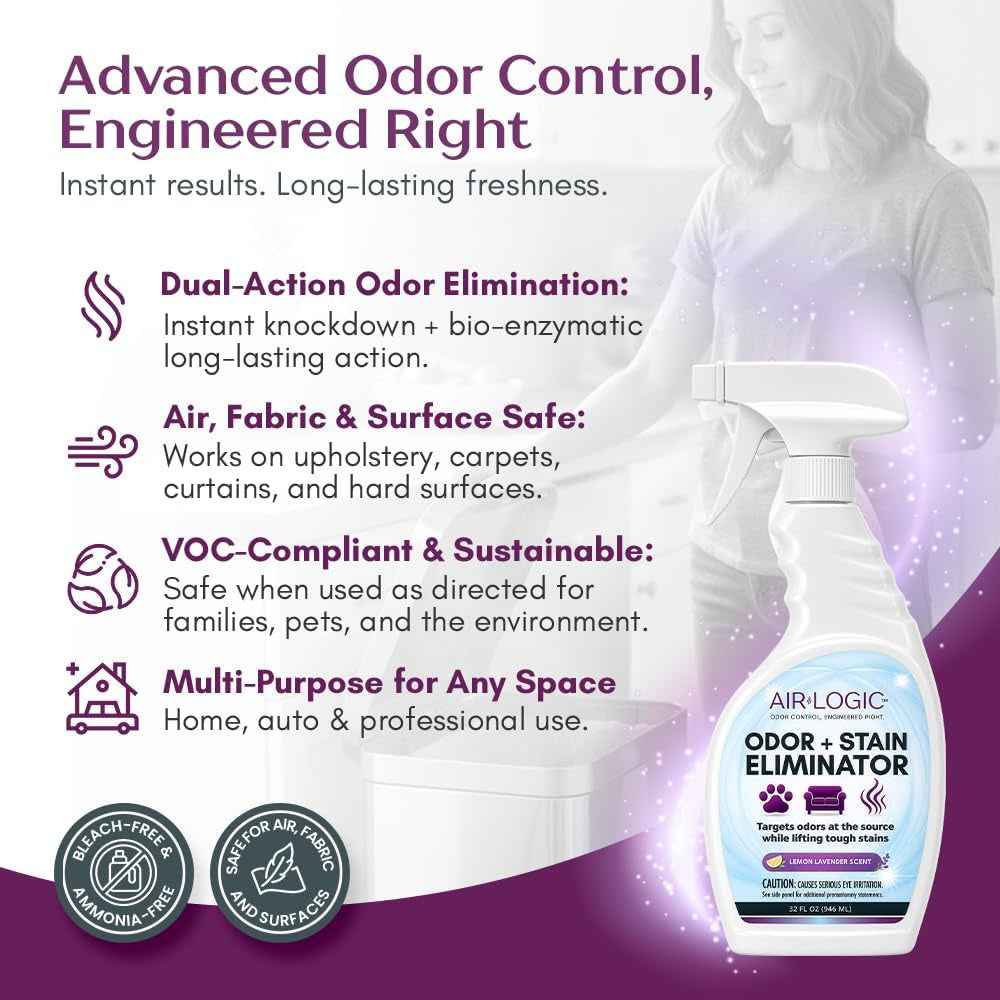 Odor Eliminator Spray, Fast Relief & Long-Lasting Action, 32 Fl Oz