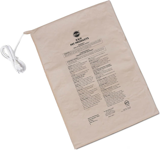 K&H Pet Bed Warmer, Safety Listed, Dog Heating Pad, XL 25.5X15.75In Tan