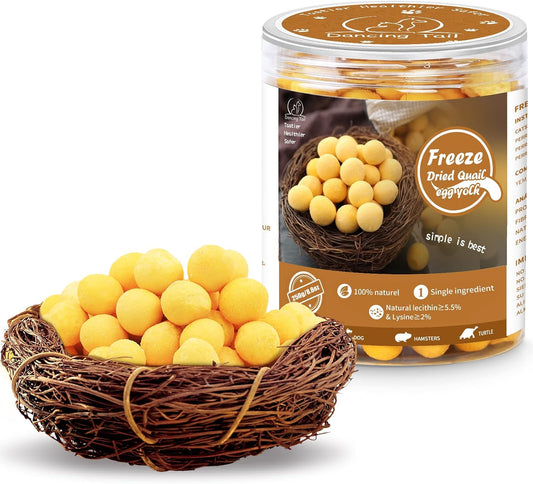 Freeze Dried Cat and Dog Healthy Treats Training Quail Egg Yolk 8.8 Ounce