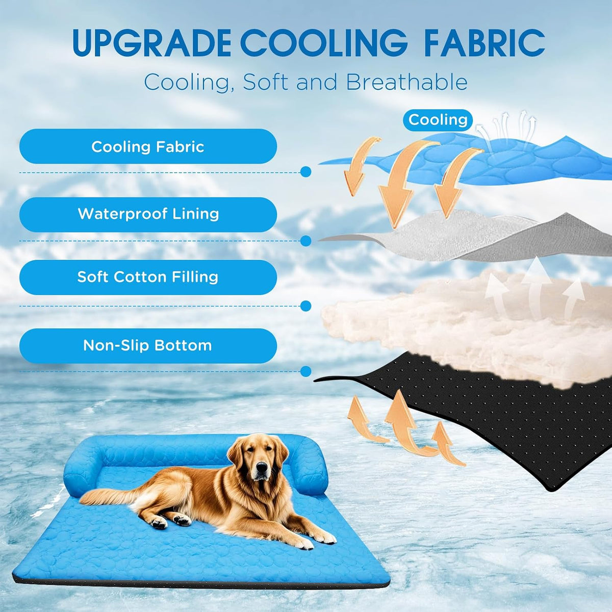 Cooling Dog Bed, Small-28 X 28 Inch
