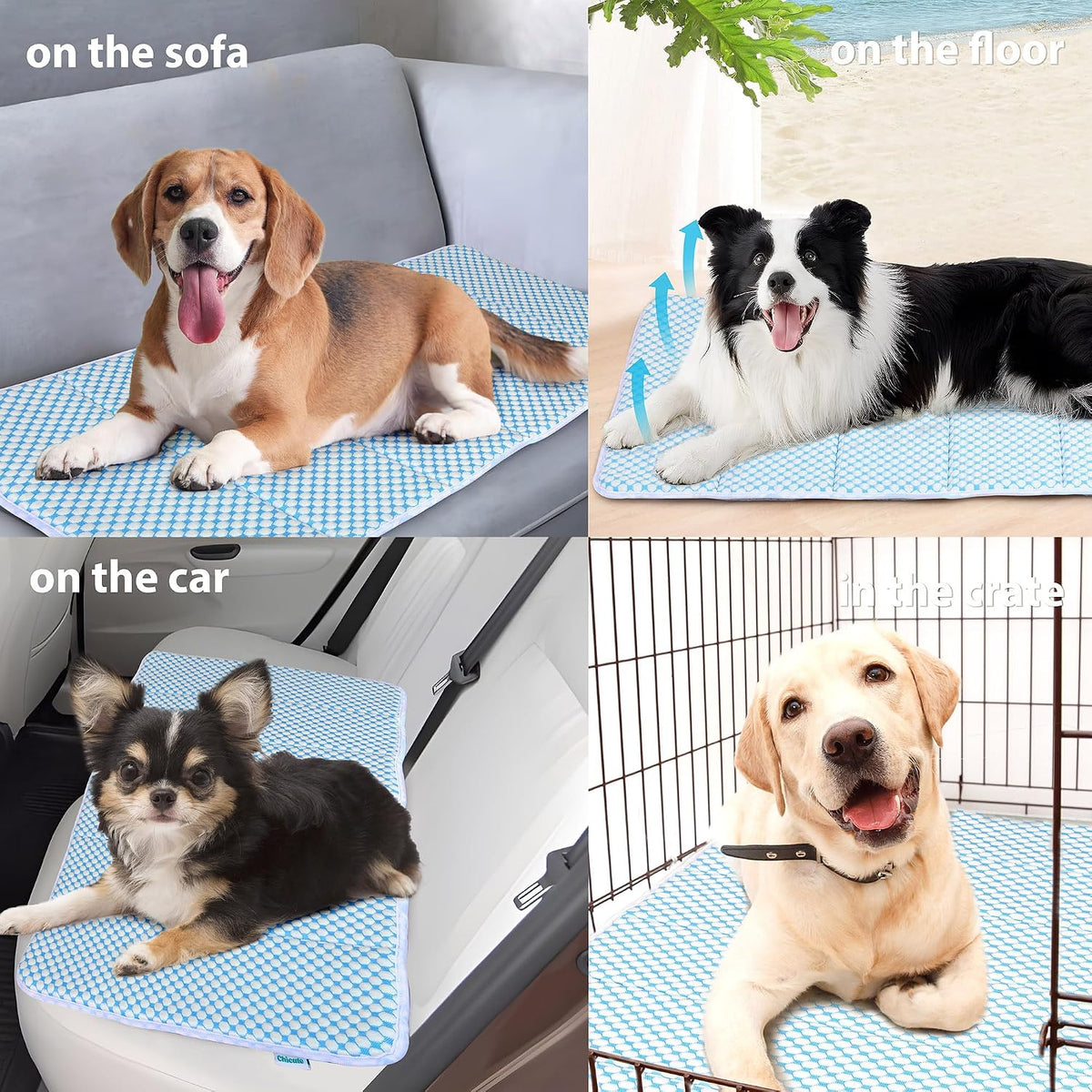 Dog Cooling Mat for Large Dogs, 35"X23" Memory Foam Pet Pad