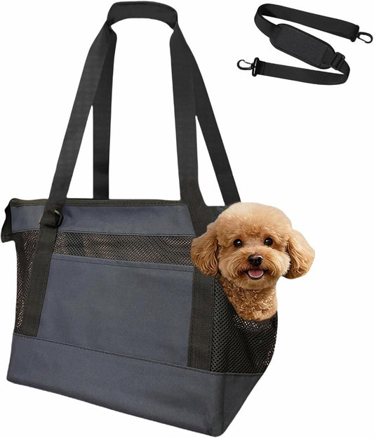 Dog Purse Carrier for Small Dogs with Pocket,Dog Carriers Soft Sided,Pet Carrier Purse for Puppy and Cats up To16 Lbs,Dogs and Puppies Tote Bag Carrier,Collapsible Travel Puppy Carrier