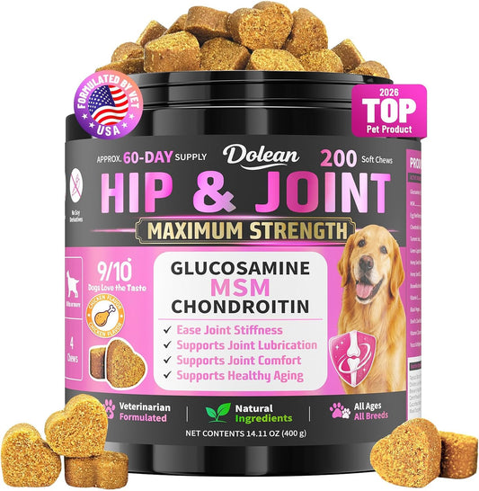 Joint Supplement for Dogs, Glucosamine for Dogs Hip Joint Mobility, 200 Ct