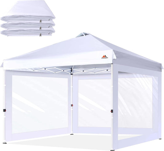 SCOCANOPY Clear Window Sidewall for 12X12 Canopy Frame, 3 Pack Sunwalls Only,(White)