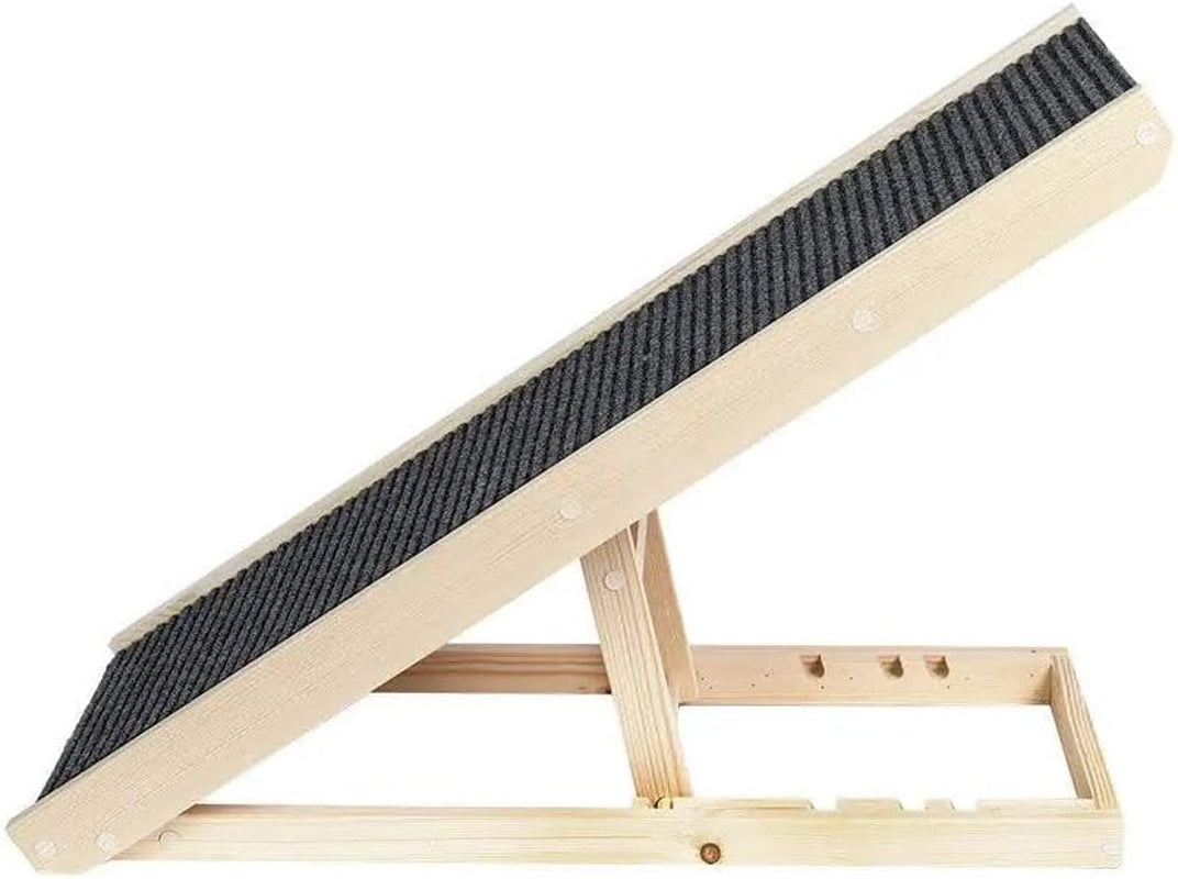 Alpha Paw Pawramp - the Original Dog Ramp for Couch & Bed - Foldable & Portable Pet Ramp for Small & Large Dogs (Up to 80 Lbs), 4 Adjustable Heights, Senior Dog Friendly, Natural Finnish Wood