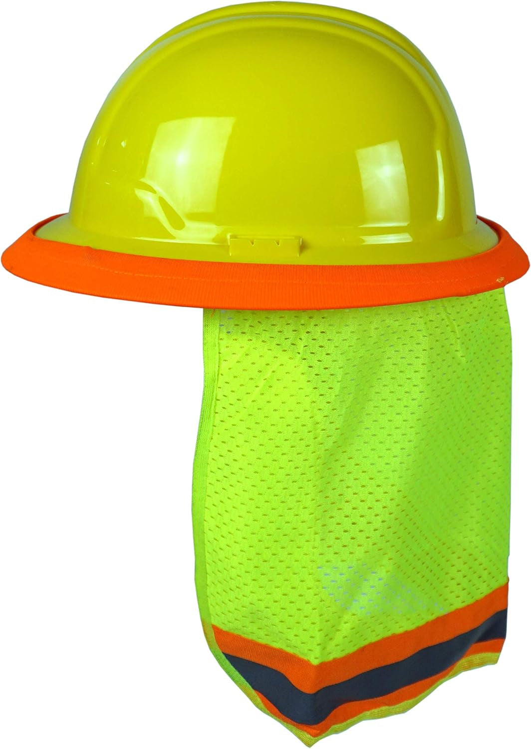 Best Ever PRO-MADE X1 Hard Hat Sun Shade. Premium Neck Shield with Secure-Fit Fasteners & Built in Sweat Towel. Fits Full & Standard Brim Safety Helmets. for Construction Use. Hard Hat Not Included
