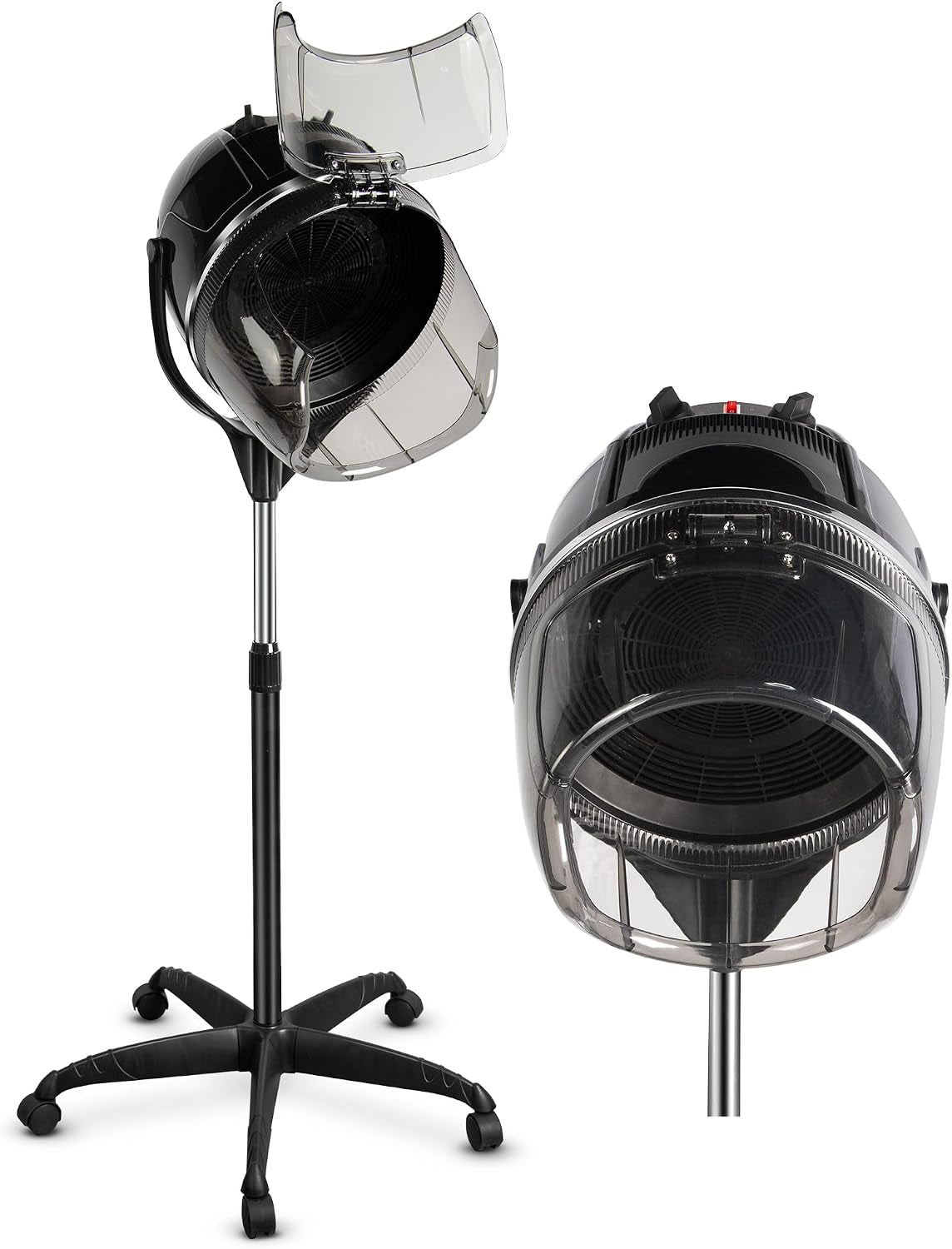 TASALON Professional Hooded Bonnet Hair Dryer Stand, Rolling Wheels & Timer