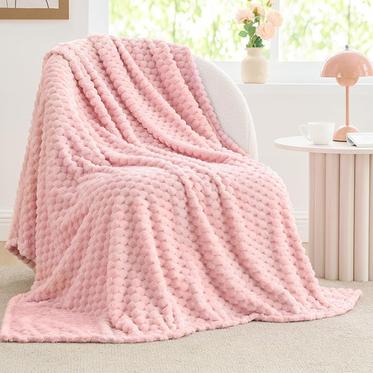 BEDELITE Pink Throw Blanket for Couch, Soft Cozy Gifts for Women, 50 * 60