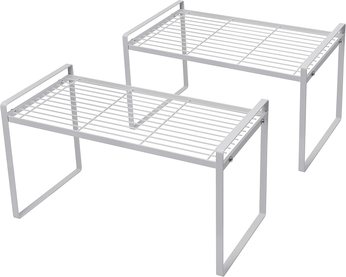 Shantton Cabinet Shelf Organizer, Pantry Shelf Rack, White 16X8.3X9.5