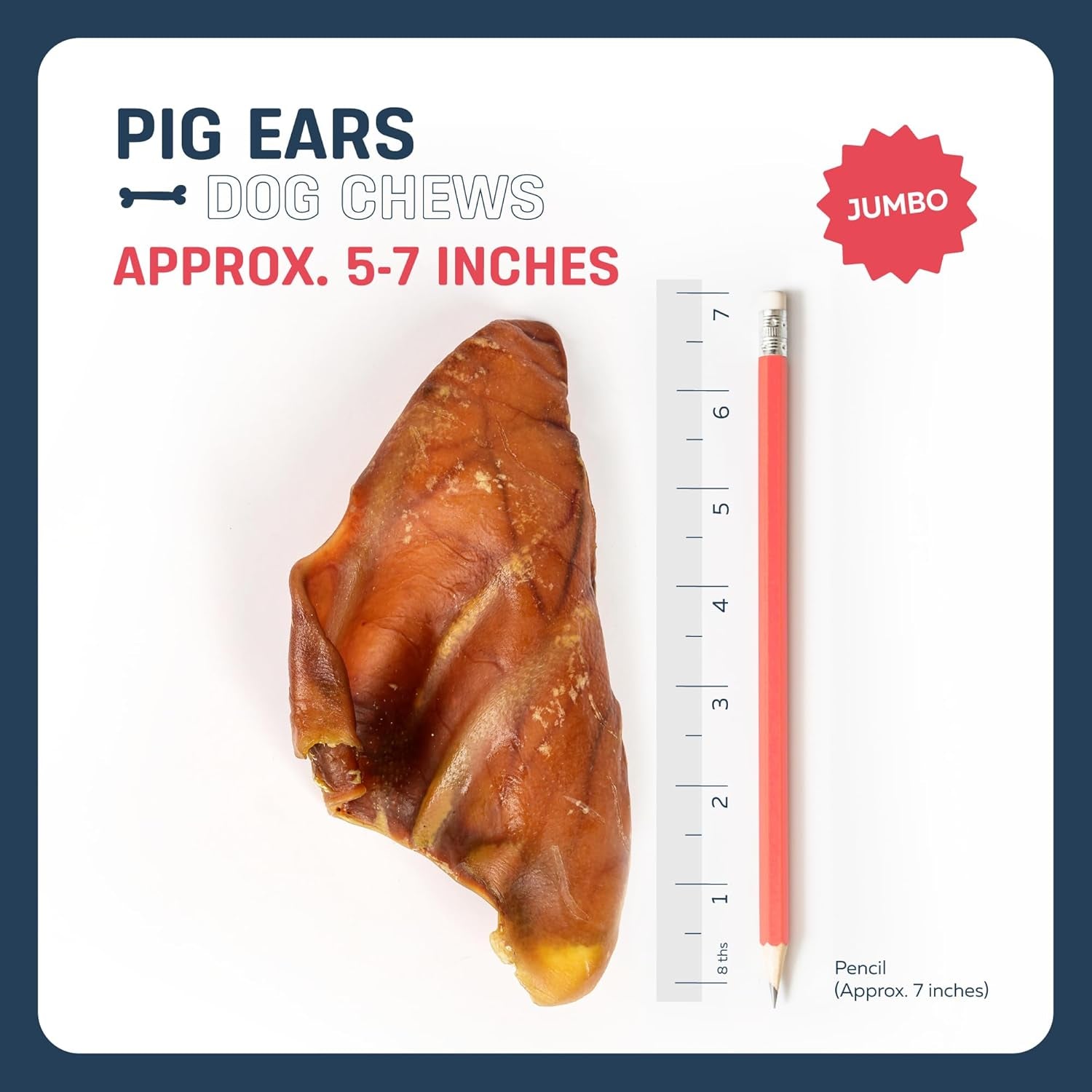 Big Lu – Whole Pig Ears for Dogs, 12 Count, All-Natural Single-Ingredient Pork Treats for Medium and Large Dogs, Easily Digestible, Long-Lasting, Supports Joint Health with Glucosamine and Chondroitin