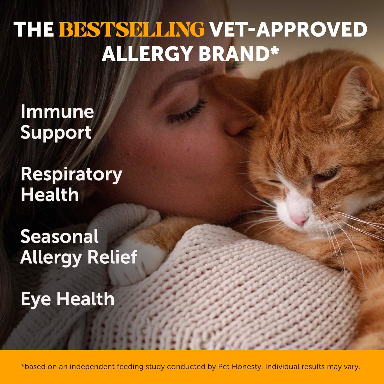 Cat Multivitamins + Immune Support Lysine Dual Texture Chew Supplement Bundle - Supports Overall Immune Health, Joints, Skin & Coat, and Cat Allergy Relief - Sneezing, Runny Nose